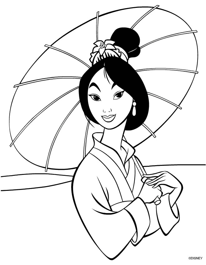 coloriage mulan prete a se marier